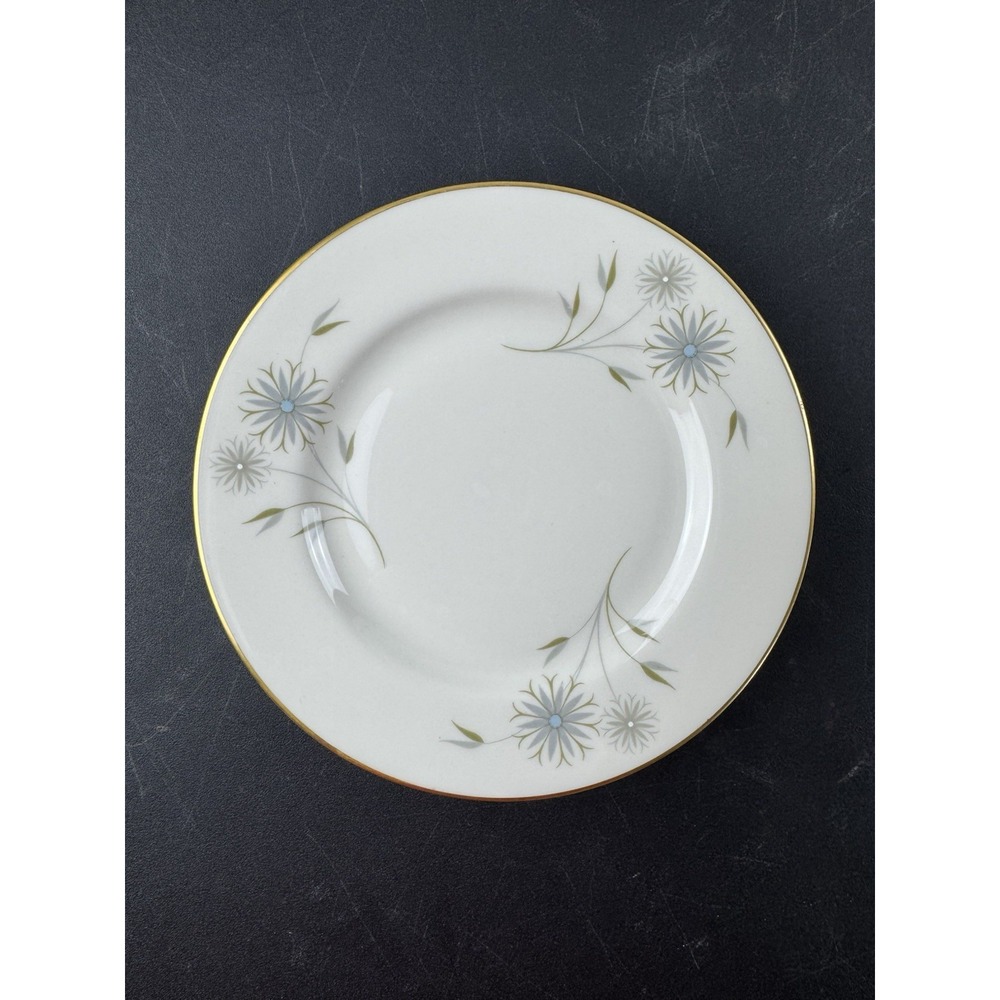Havilland USA Lassere Dessert Bread Plates Floral Silver Trim Floral set of 3